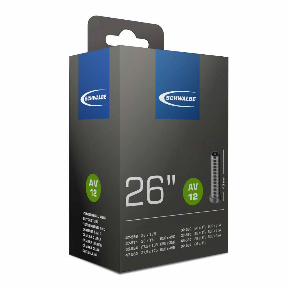SCHWALBE Schlauch AV12 Autoventil 26"/40/32/47-559/597